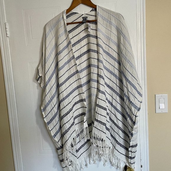 Aerie Ombre Striped Poncho / Swim-Suit Cover Up NWT - Picture 1 of 7